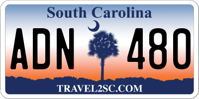 SC license plate ADN480