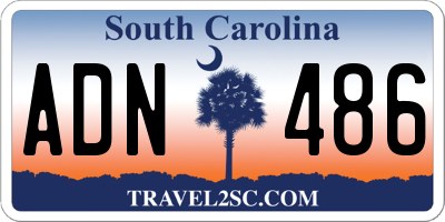 SC license plate ADN486