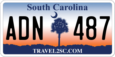 SC license plate ADN487