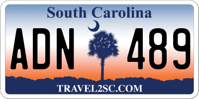 SC license plate ADN489