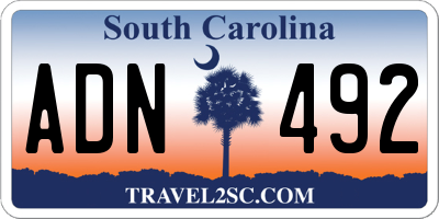 SC license plate ADN492