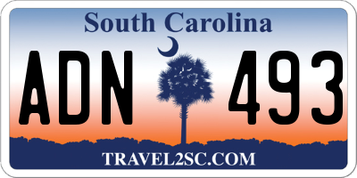 SC license plate ADN493
