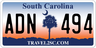 SC license plate ADN494