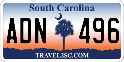 SC license plate ADN496