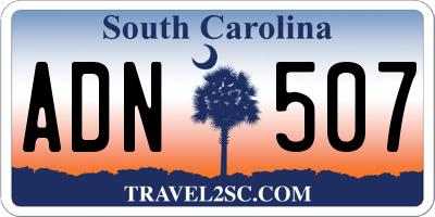 SC license plate ADN507