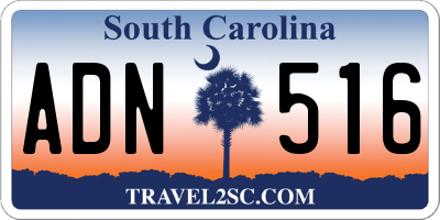 SC license plate ADN516