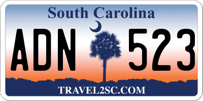 SC license plate ADN523