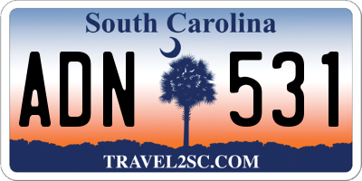 SC license plate ADN531