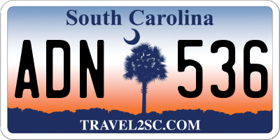 SC license plate ADN536