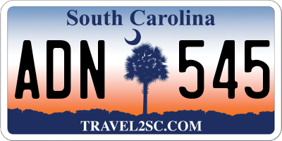 SC license plate ADN545