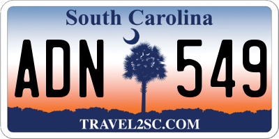 SC license plate ADN549