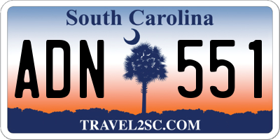 SC license plate ADN551