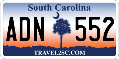 SC license plate ADN552