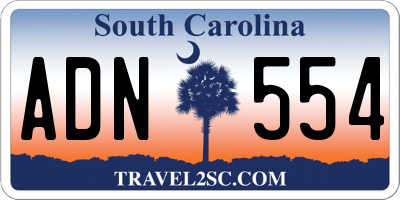 SC license plate ADN554