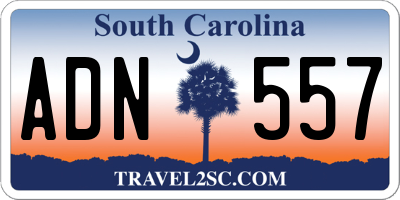 SC license plate ADN557
