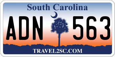 SC license plate ADN563
