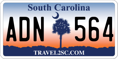 SC license plate ADN564