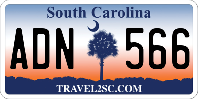 SC license plate ADN566