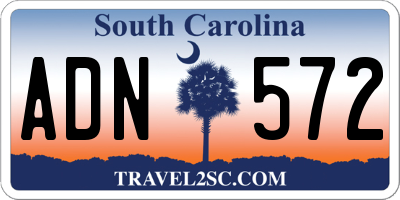 SC license plate ADN572