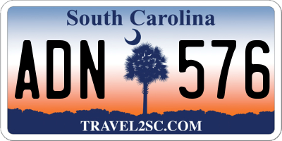 SC license plate ADN576