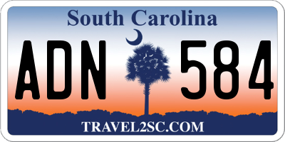 SC license plate ADN584