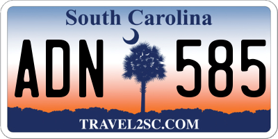 SC license plate ADN585