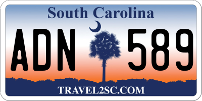 SC license plate ADN589