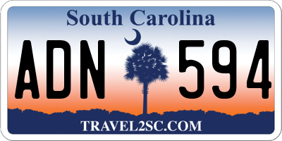 SC license plate ADN594