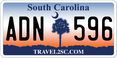SC license plate ADN596