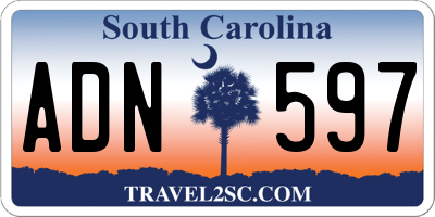 SC license plate ADN597