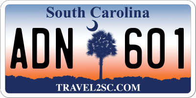 SC license plate ADN601