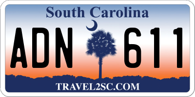 SC license plate ADN611