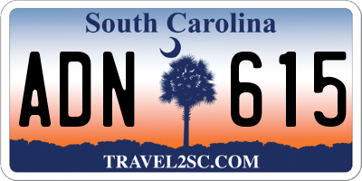 SC license plate ADN615