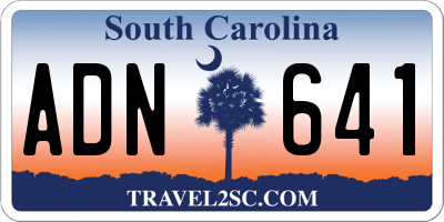 SC license plate ADN641