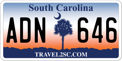 SC license plate ADN646