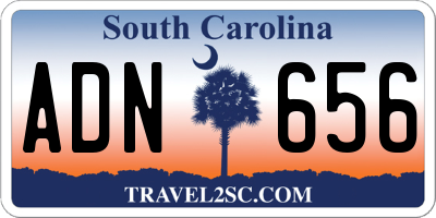 SC license plate ADN656