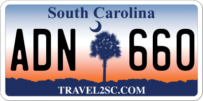 SC license plate ADN660