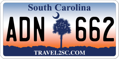 SC license plate ADN662