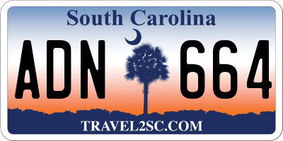 SC license plate ADN664