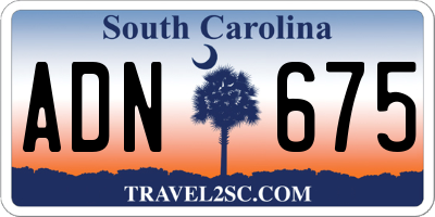 SC license plate ADN675