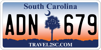 SC license plate ADN679
