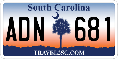 SC license plate ADN681