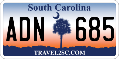 SC license plate ADN685