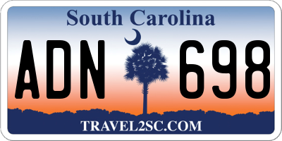 SC license plate ADN698