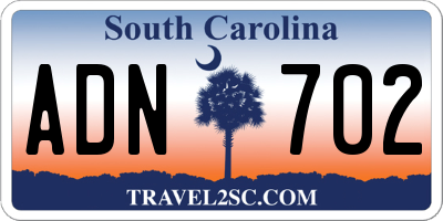 SC license plate ADN702