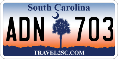 SC license plate ADN703