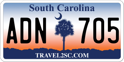 SC license plate ADN705