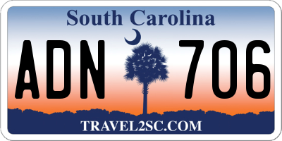 SC license plate ADN706