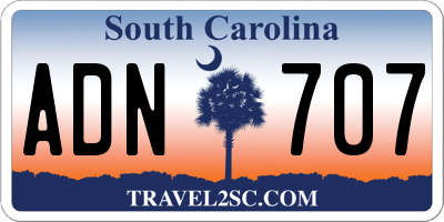 SC license plate ADN707