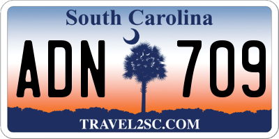 SC license plate ADN709